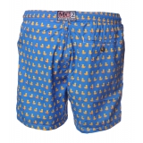 MC2 Saint Barth - Boxer Swimsuit Ducky - Light Blue Pattern - Luxury Exclusive Collection