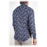 Poggianti 1985 - Cotton Shirt with Embroidery - Handmade in Italy - New Luxury Exclusive Collection