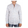 Poggianti 1985 - Camicia Fantasia Collo Coreano - Handmade in Italy - New Luxury Exclusive Collection
