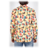 Poggianti 1985 - Fantasy Shirt Korean Collar Multicolor - Handmade in Italy - New Luxury Exclusive Collection