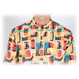 Poggianti 1985 - Fantasy Shirt Korean Collar Multicolor - Handmade in Italy - New Luxury Exclusive Collection