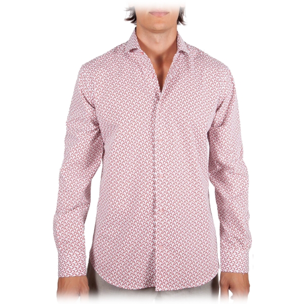 Poggianti 1985 - French Collar Fancy Shirt - Handmade in Italy - New Luxury Exclusive Collection
