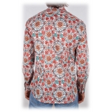 Poggianti 1985 - Italian Collar Patterned Shirt - Handmade in Italy - New Luxury Exclusive Collection