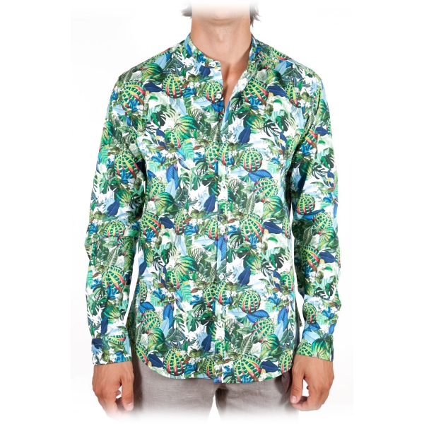 Poggianti 1985 - Multicolor Soft Collar Shirt - Handmade in Italy - New Luxury Exclusive Collection