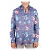 Poggianti 1985 - Linen Fantasy Shirt French Collar - Handmade in Italy - New Luxury Exclusive Collection
