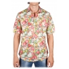 Poggianti 1985 - Camicia Fantasia Manica Corta Collo Francese - Handmade in Italy - New Luxury Exclusive Collection