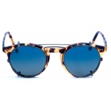 David Marc - ADAMO SUN-CLIP GUN METAL - Blonde Havana - Sunglasses - Handmade in Italy - David Marc Eyewear