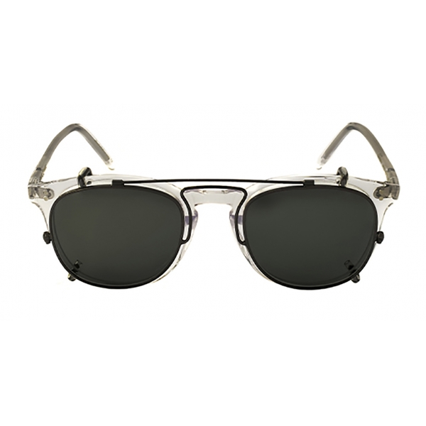 David Marc - LUCIANO SUN-CLIP GUN METAL - Occhiali da Sole - Handmade in Italy - David Marc Eyewear