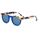 David Marc - JONNY A25-BL - Blonde Havana Blue - Sunglasses - Handmade in Italy - David Marc Eyewear