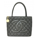 Chanel Vintage - Medallion Caviar Leather Tote Bag - Black - Caviar Leather Handbag - Luxury High Quality