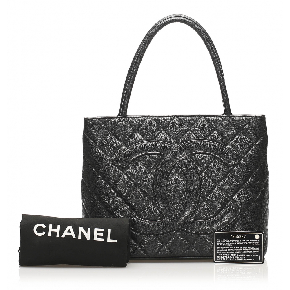 Chanel Vintage - Choco Bar Chain Cotton Handbag Bag - Black - Leather  Handbag - Luxury High Quality