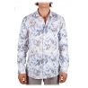 Poggianti 1985 - Camicia Fantasia Lino Collo Francese - Handmade in Italy - New Luxury Exclusive Collection
