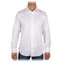 Poggianti 1985 - White Oxford Shirt Italian Collar - Handmade in Italy - New Luxury Exclusive Collection