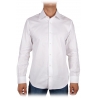 Poggianti 1985 - Camicia Bianca Oxford Collo Italiano - Handmade in Italy - New Luxury Exclusive Collection