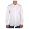 Poggianti 1985 - White Poplin Shirt Italian Collar - Handmade in Italy - New Luxury Exclusive Collection