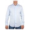 Poggianti 1985 - Blue Fantasy Shirt Italian Collar - Handmade in Italy - New Luxury Exclusive Collection