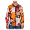 Poggianti 1985 - Camicia Fantasia Collo Francese - Handmade in Italy - New Luxury Exclusive Collection