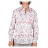 Poggianti 1985 - Camicia Fantasia Collo Morbido Multicolor - Handmade in Italy - New Luxury Exclusive Collection