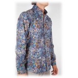 Poggianti 1985 - Multicolor Soft Collar Shirt - Handmade in Italy - New Luxury Exclusive Collection
