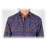 Poggianti 1985 - Checked Shirt - Handmade in Italy - New Luxury Exclusive Collection