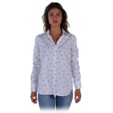 Poggianti 1985 - White Floral Shirt with Soft Collar - Handmade in Italy - New Luxury Exclusive Collection