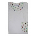 Poggianti 1985 - Cotton T-Shirt 820-01 White - Handmade in Italy - New Luxury Exclusive Collection