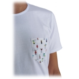Poggianti 1985 - Cotton T-Shirt 820-01 White - Handmade in Italy - New Luxury Exclusive Collection