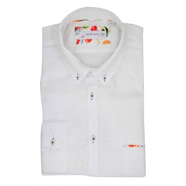 Poggianti 1985 - Soft Collar Patterned Shirt - Handmade in Italy - New Luxury Exclusive Collection