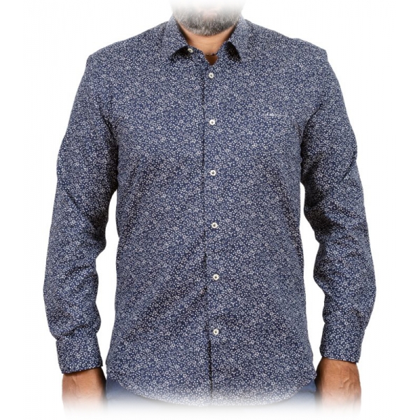 Poggianti 1985 - Italian Collar Patterned Shirt - Handmade in Italy - New Luxury Exclusive Collection
