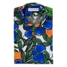 Poggianti 1985 - Camicia Fantasia Collo Morbido Azzurro - Handmade in Italy - New Luxury Exclusive Collection