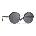Chanel - Round Sunglasses - Black Gray - Chanel Eyewear