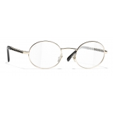 Chanel - Oval Sunglasses - Gold Transparent - Chanel Eyewear