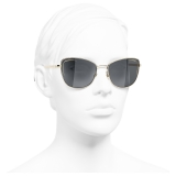 Chanel - Cat-Eye Sunglasses - Gold Gray - Chanel Eyewear