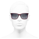 Chanel - Occhiali da Sole Quadrati - Rosso Grigio - Chanel Eyewear
