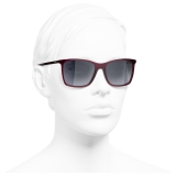 Chanel - Occhiali da Sole Quadrati - Rosso Grigio - Chanel Eyewear
