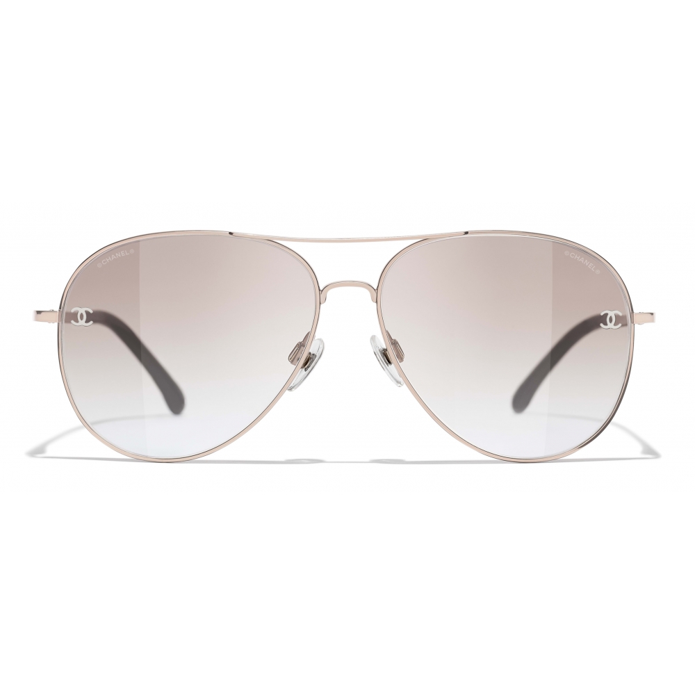 Chanel - Pilot Sunglasses - Pink Gold Beige - Chanel Eyewear - Avvenice