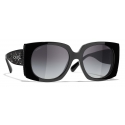 Chanel - Rectangular Sunglasses - Black Gray - Chanel Eyewear