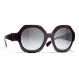 Chanel - Occhiali da Sole Rotondi - Viola Grigio - Chanel Eyewear