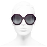 Chanel - Round Sunglasses - Purple Gray - Chanel Eyewear