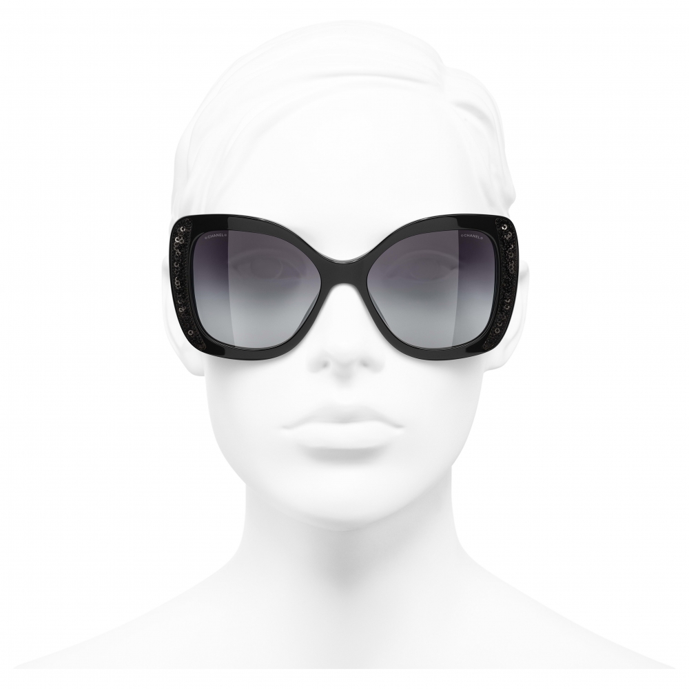 Chanel - Butterfly Sunglasses - Black Gray - Chanel Eyewear - Avvenice