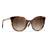 Chanel - Pantos Sunglasses - Tortoise Brown - Chanel Eyewear