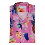 Poggianti 1985 - Pink Soft Collar Fantasy Shirt - Handmade in Italy - New Luxury Exclusive Collection