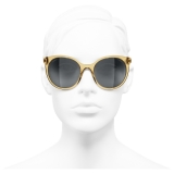 Chanel - Pantos Sunglasses - Yellow Gray - Chanel Eyewear