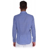 Poggianti 1985 - Soft Collar Check Shirt - Handmade in Italy - New Luxury Exclusive Collection