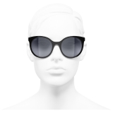 Chanel - Pantos Sunglasses - Black Gray - Chanel Eyewear