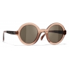 Chanel - Occhiali da Sole Rotondi - Marrone - Chanel Eyewear