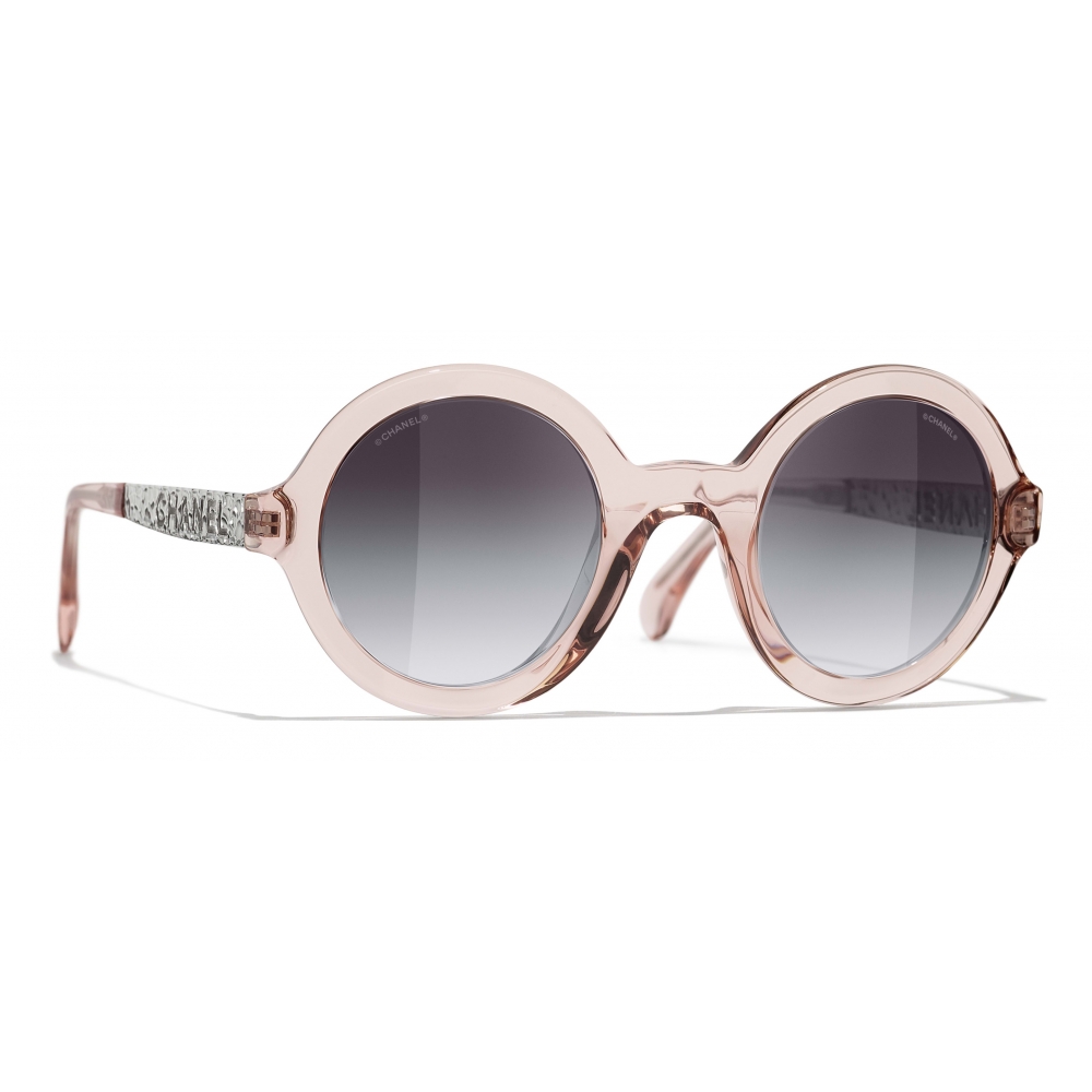 Chanel - Round Sunglasses - Pink Gray - Chanel Eyewear - Avvenice