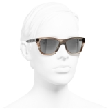 Chanel - Occhiali da Sole Rettangolari - Grigio - Chanel Eyewear