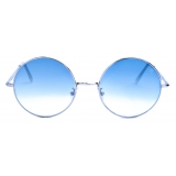 David Marc - GIORGIA SILVER BLU GRAD - Sunglasses - Handmade in Italy - David Marc Eyewear