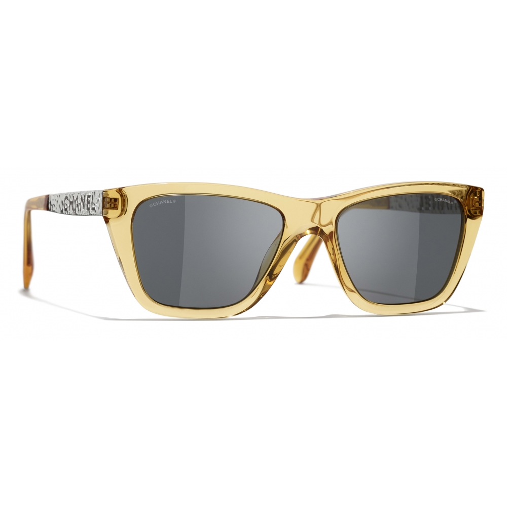 Chanel - Rectangular Sunglasses - Yellow Gray - Chanel Eyewear - Avvenice